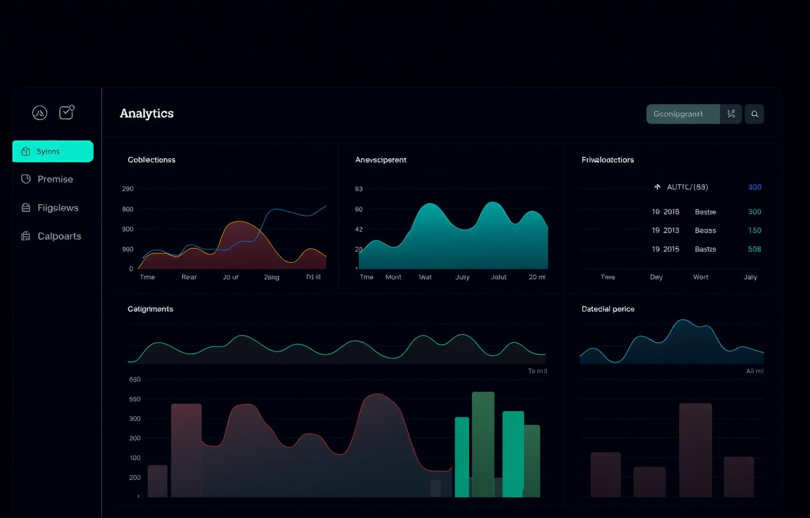 Enterprise analytics dashboard with operational metrics